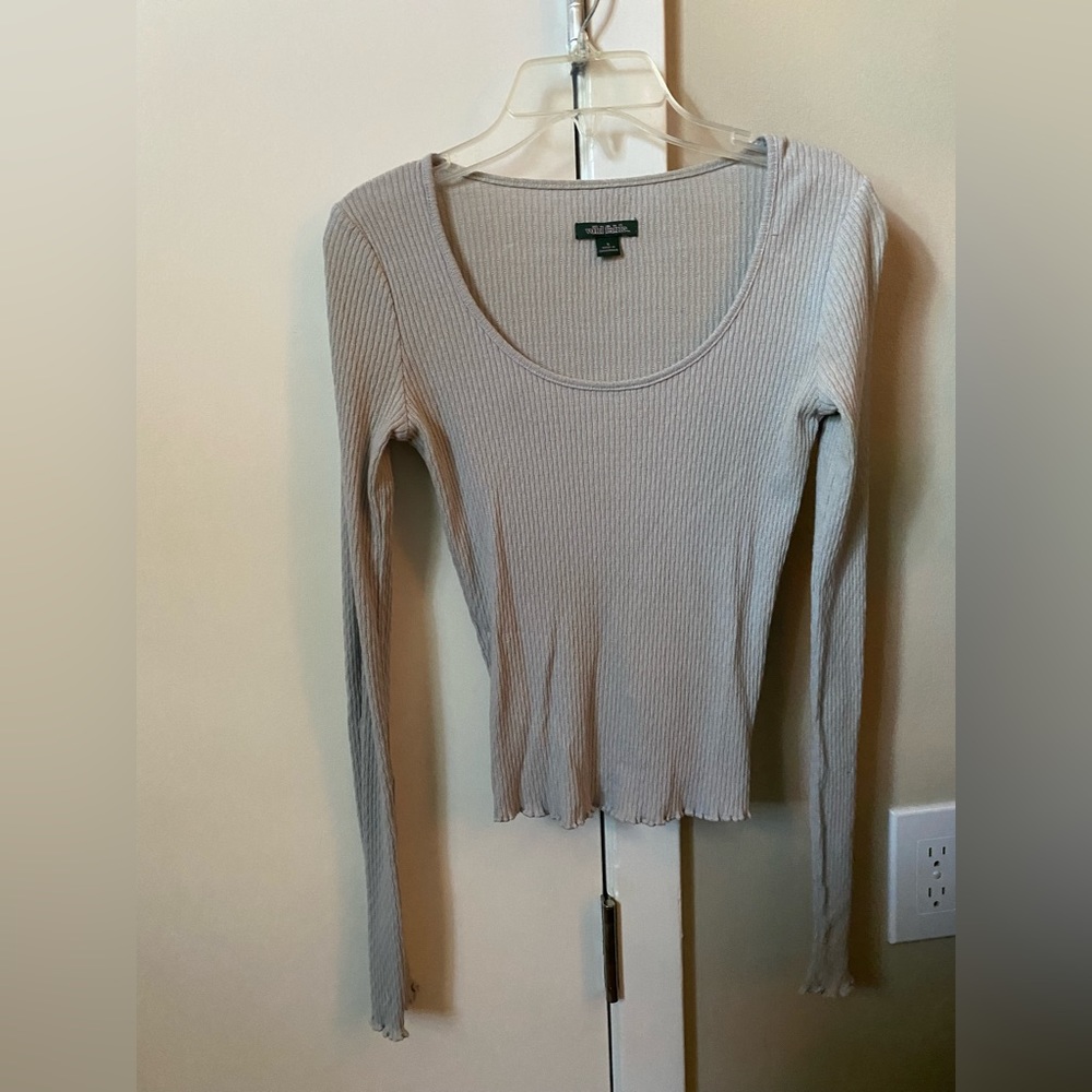 Wild Fable, light blue long sleeve crop top